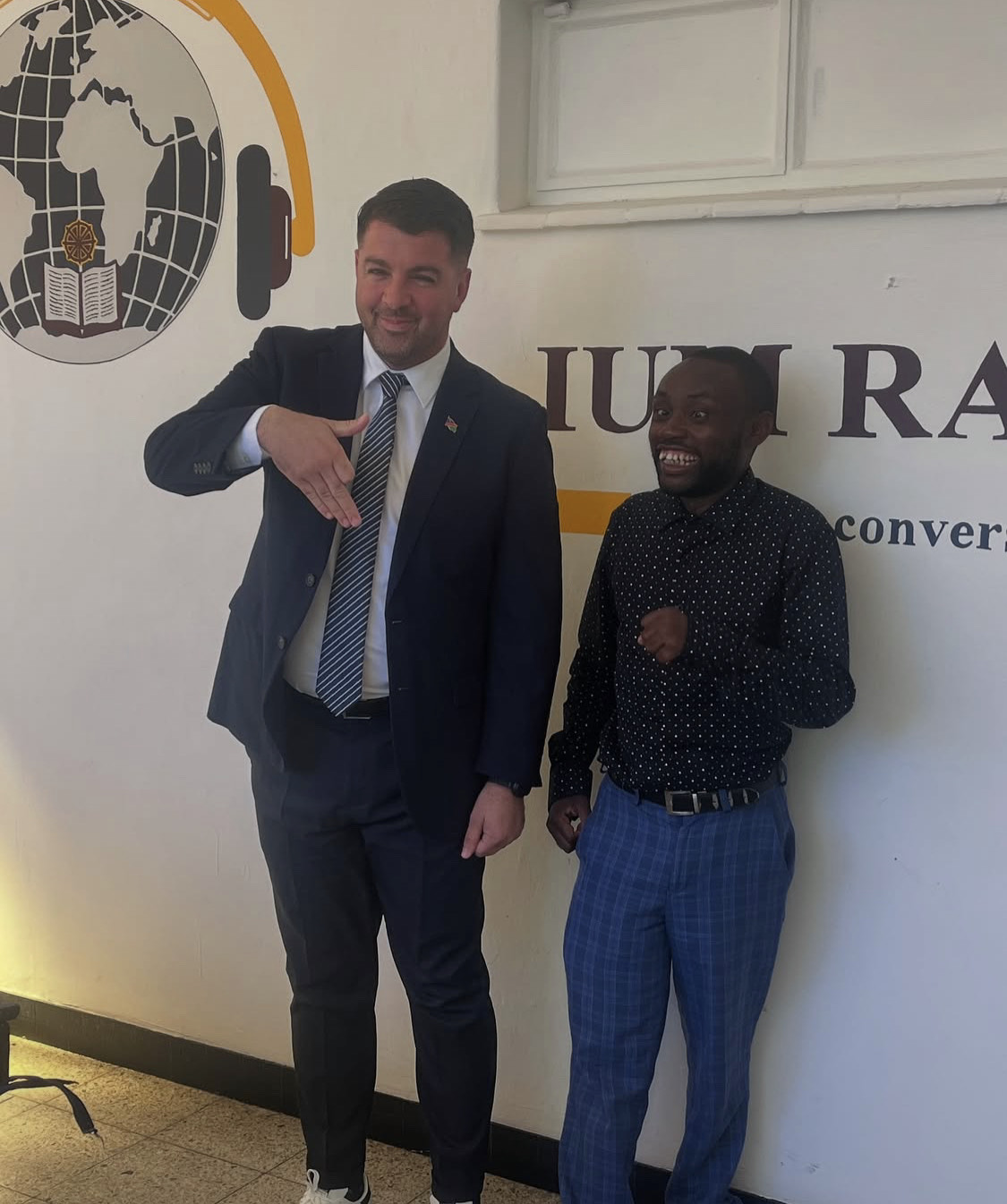 Hon. Dino Balloti with Kudumo (host)